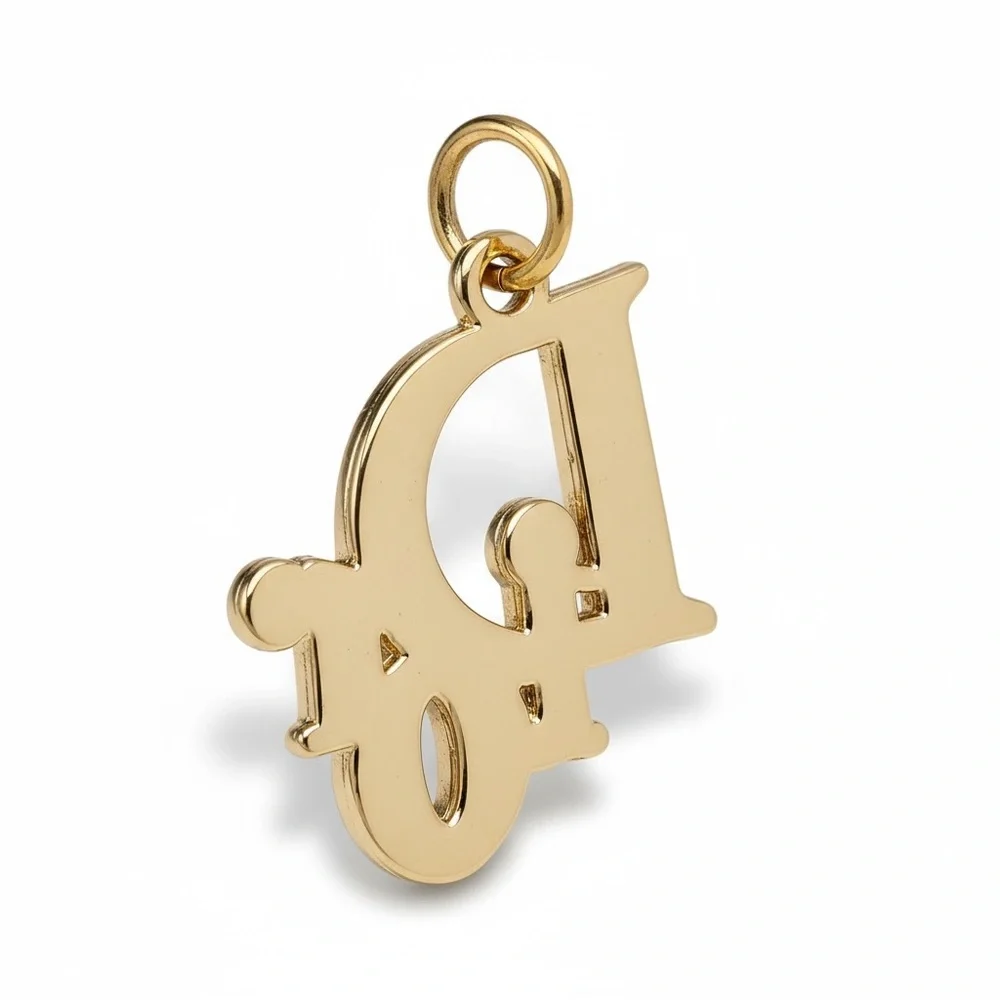 DIOR Authentic Gold and Crystals Pendant for Necklace NEW - Picture 8 of 10